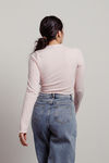 Elaire Pink Color-Blocked Reverse Stitch Long Sleeve Top