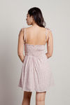 Nala Pink Floral Tie-Straps Babydoll Dress