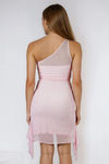 Strike Fierce One Shoulder Bodycon Mini Dress - Pink