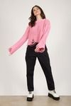Sugar Coated Distressed Sweater - Pink