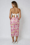 Catch the Breeze Floral Mesh Maxi Skirt - Pink/Yellow