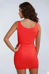 Hot Streak Square Neck Bodycon Mini Dress - Red