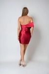 Soft Armor Satin Corset Mini Dress - Red