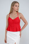 Sweet Like Honey Pleated Cami Top - Red