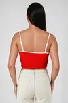 Sweet Tease Cutout Bow Cami Top - Red