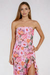 Sweet Romance Strapless Ruffled Maxi Dress - Rose Lavender