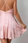 Lorena Cross Back Skater Mini Dress - Rose