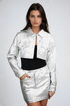 Cosmic Edge Metallic Mini Skirt - Silver
