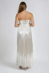 Star Moment Strapless Pleated Maxi Dress - Silver