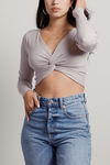 Basic Girl Crop Top - Taupe