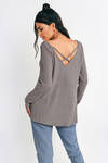 Cross My Heart Taupe Top
