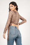 Kat Taupe Multi Leopard Long Sleeve Top