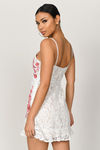 Avery White Embroidered Lace Dress