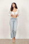 Cassidy White Satin Blouse