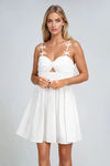 Dreamt About This Sweetheart Ruched Mini Dress - White