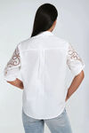 Elegant Whimsy Embroidered Blouse - White