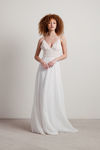 Enchanted White Crochet Trim Maxi Dress