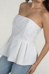Fall For Me Strapless Blouse - White
