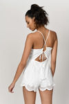 Getaway White Embroidered Romper