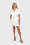 Gianne White Short Sleeve Utility Dress