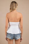 Knot My Problem Strapless White Top