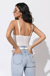 Look For More Ribbed Bodysuit - White