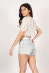 Love My Way White Lace Crop Top