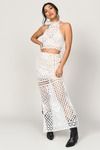 Lust For Lace White Halter Crop Top