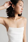 Make It Last White Mesh Ruched Cami Bodysuit