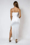 One More Kiss Sweetheart Ruffle Maxi Dress - White