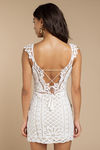 Only One White Lace Bodycon Dress