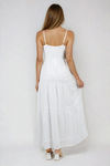 Spring Fling Swiss Dot Tiered Maxi Dress - White