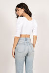 Starting Over Crop Top - White