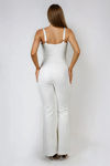 Style That Speaks Velvet Sequin Jumpsuit - White