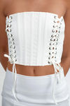 Sultry Fierce Laced Corset Top - White