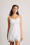 We Could Be White Lace Cami Romper