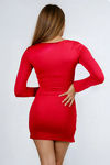 Bold Desire Long Sleeve Bodycon Mini Dress - Wine