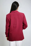 Chic Ease Relaxed Blazer - Wine