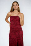 Fall For You Chiffon Open Back Maxi Dress - Wine
