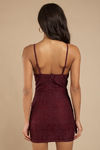 Out For The Day Wine Bodycon Dress