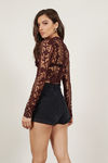 Style And Lace Wine Lace Crop Top