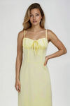 Lost in Lace Sweetheart Corset Maxi Dress - Yellow