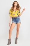 Catching Feelings Yellow Multi Floral Print Blouse