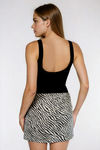 Statement Ready Zebra Side Slit Mini Skirt - Zebra