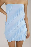 Walk Proud Strapless Bodycon Mini Dress - Baby Blue