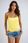 Pure Bliss Ribbed Bodysuit - Banana