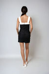 Baby Mine Tweed Square Neck Mini Dress - Black
