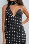 Bare Magic Chiffon Polka Maxi Dress - Black