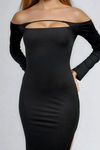 Chic & Sultry Cutout Slit Maxi Dress - Black