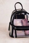 Holly Black Transparent Mini Backpack
